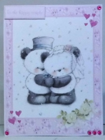Wedding greeting card with Panda  by Hazel Underwood