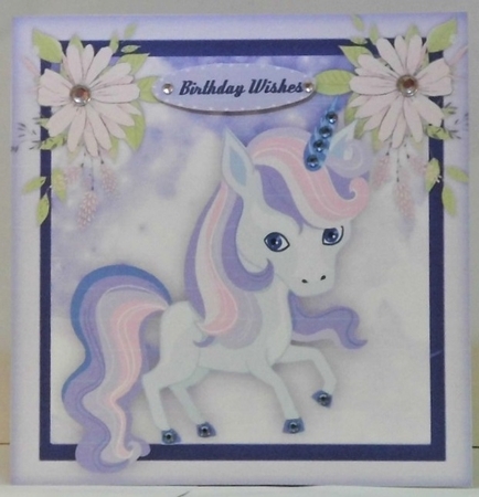 Beautiful Deep Lilac Unicorn  by Hazel Underwood