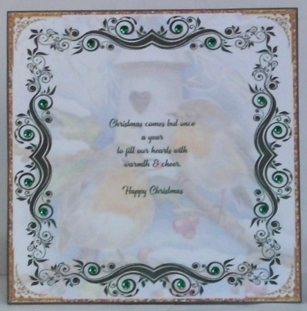 Christmas Robins Insert 1  by Hazel Underwood