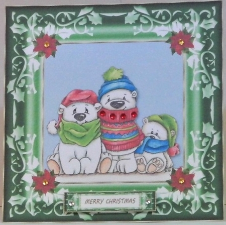 Cute Bear Pals Holiday Topper/Gift Tag by Hazel Underwood