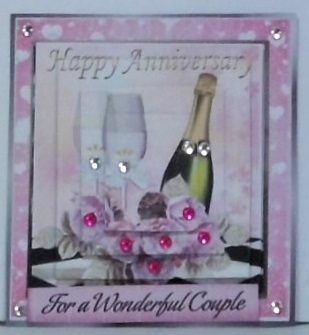 to the happy couple champagne & roses pyramids by Hazel Underwood