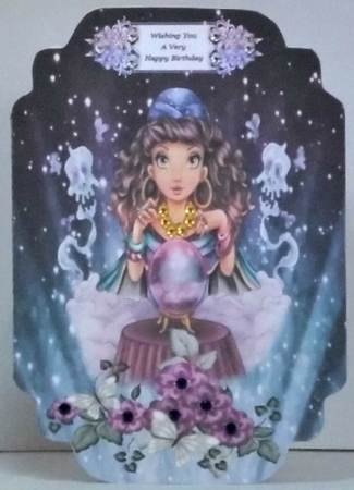 The Mesmerizing Fortune Teller - Cut And Fold Card by Hazel Underwood