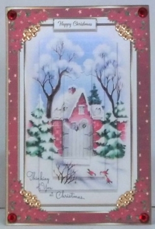 Thinking of you at Christmas Pyramid Topper  by Hazel Underwood