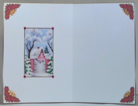Thinking of you at Christmas Blank Insert  by Hazel Underwood