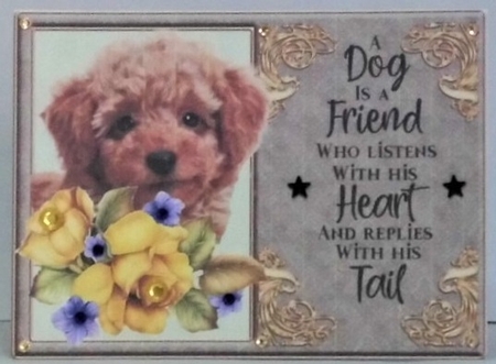 A dog is a friend who listens 3 by Hazel Underwood