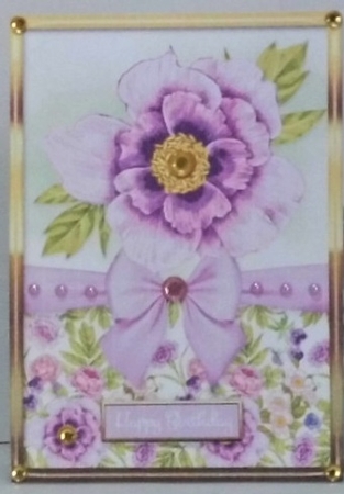 Spring Blooms & Bow Card Topper - Design 4 by Hazel Underwood