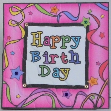 Birthday Celebrations - Wavy Corner side stacker Topper by Hazel Underwood