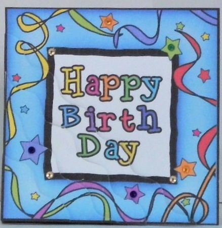 Birthday Celebrations - Wavy Corner side stacker Topper by Hazel Underwood