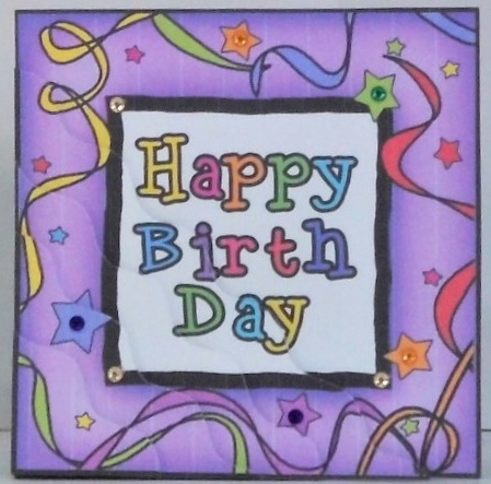 Birthday Celebrations - Wavy Corner side stacker Topper by Hazel Underwood