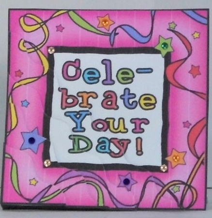 Celebrate Your Day - Wavy Corner side stacker Topper by Hazel Underwood