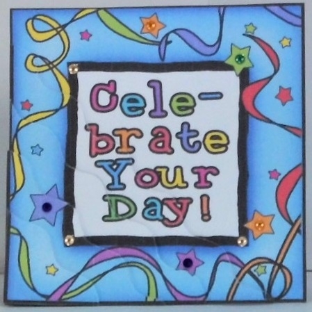 Celebrate Your Day - Wavy Corner side stacker Topper by Hazel Underwood