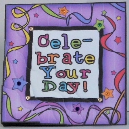 Celebrate Your Day - Wavy Corner side stacker Topper by Hazel Underwood