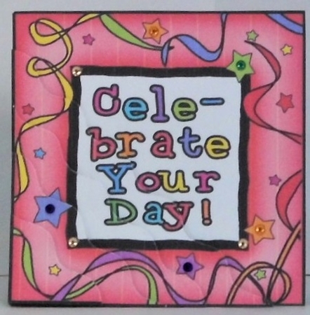 Celebrate Your Day - Wavy Corner side stacker Topper by Hazel Underwood