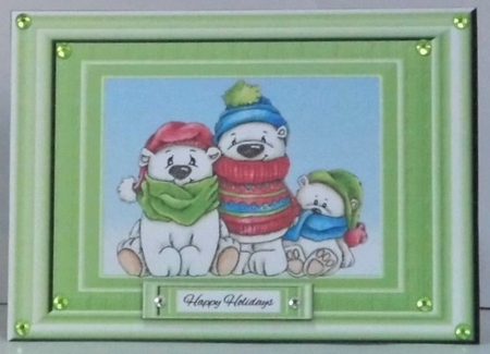 Polar Bear Pals Holiday Topper 4 by Hazel Underwood