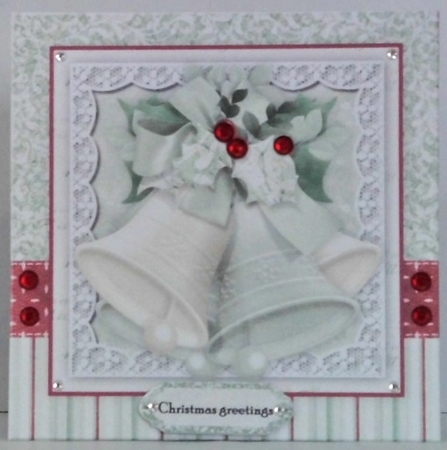 Christmas Card Topper  Bells by Hazel Underwood
