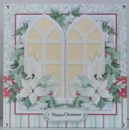 Christmas Card Topper Windows by Hazel Underwood