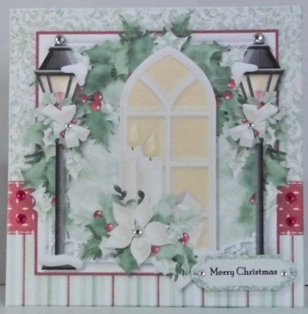 Christmas Card Topper Windows 2  by Hazel Underwood