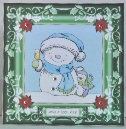 Cheers - Cute Snowman Topper/Gift Tag by Hazel Underwood
