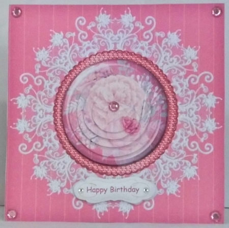 Pink Peony Pyramage Round by Hazel Underwood