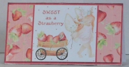 Strawberry Fairy Gift/Voucher/Money Wallet/Pocket/Envelope by Hazel Underwood
