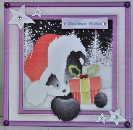 Badgers Christmas Hat by Hazel Underwood