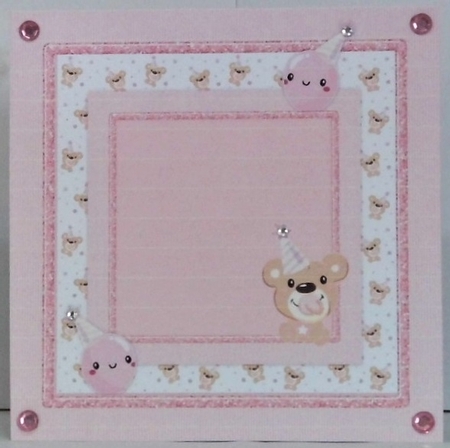 Its a Girl Quick Card INSERT by Hazel Underwood