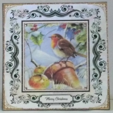 Christmas Robin Pyramid Topper by Hazel Underwood