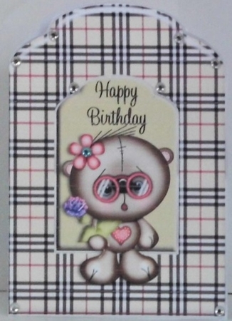 Teddy Bear Scalloped Top Quick Card 2 by Hazel Underwood