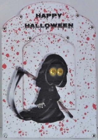 Grim Reaper Scalloped Top Quick Card by Hazel Underwood