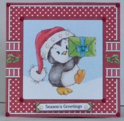 Cute Penguin Holiday Topper 2 by Hazel Underwood