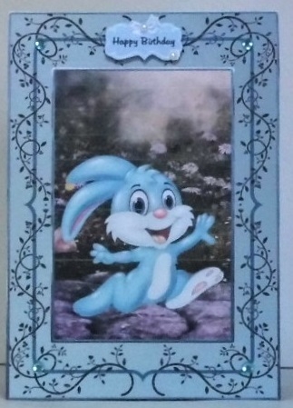 Hoppy Birthday A5 Card Front 1 by Hazel Underwood