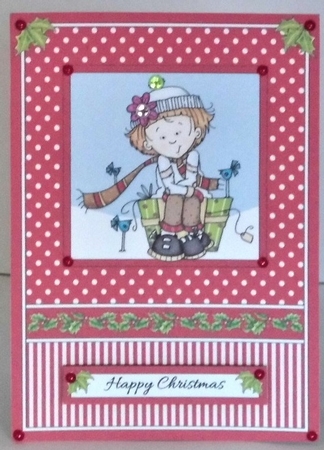 Cute Sassy Sally And Her Bluebird Pals Holiday Topper by Hazel Underwood