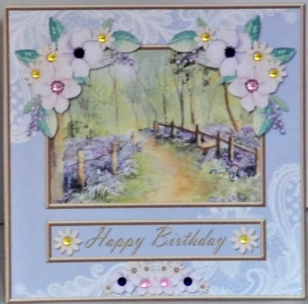 A Walk In Bluebell Woods Birthday Topper by Hazel Underwood