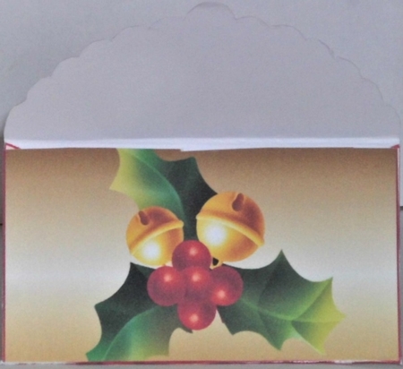 Holly bells gift money wallet by Hazel Underwood