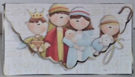 Christmas nativity blessings gift card money wallet by Hazel Underwood