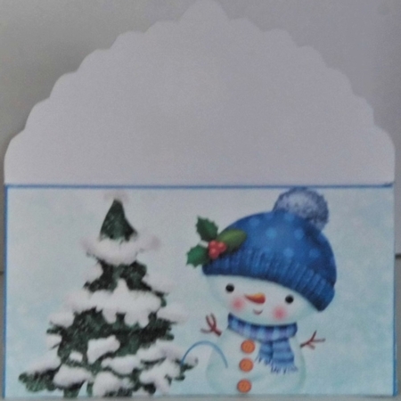 snowman and christmas tree money wallet by Hazel Underwood