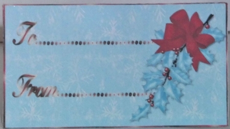 lantern and santa gift card money wallet by Hazel Underwood