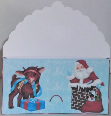 lantern and santa gift card money wallet by Hazel Underwood