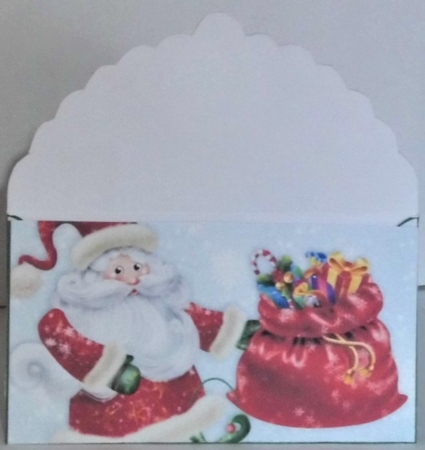 Santa and gift sack gift card money wallet by Hazel Underwood