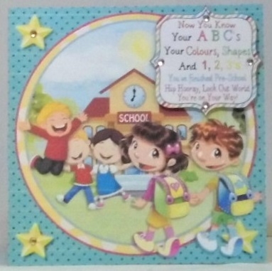 School Daze 7x7 Card Front & Insert Mini Kit by Hazel Underwood