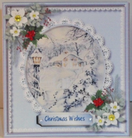 12, 8x8 Christmas Crd Fronts with Greetings  by Hazel Underwood