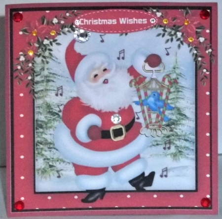 Santas Singing Bird by Hazel Underwood