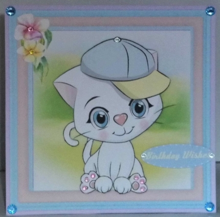 Lovely Baseball Kitty by Hazel Underwood