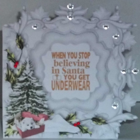 White Christmas - Santa by Hazel Underwood