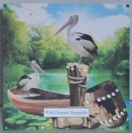 Old Fishing Spot Topper with Decoupage by Hazel Underwood