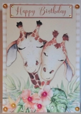 Giraffe Love 2 Quick Card by Hazel Underwood