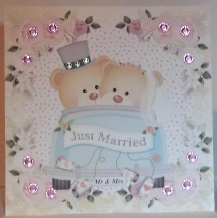 Just Married 7x7 Quick Card by Hazel Underwood