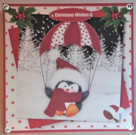 Penguins Parachute  by Hazel Underwood