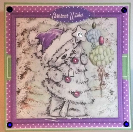 Teds Christmas Tree , Lilac by Hazel Underwood