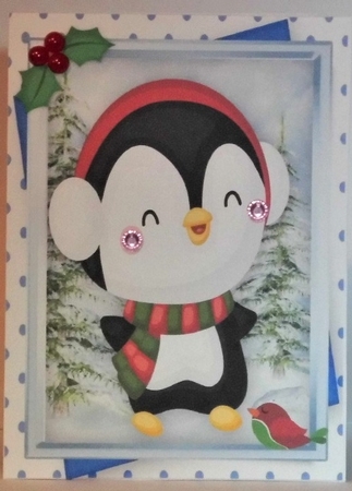 A5 , Happy Penguin   by Hazel Underwood